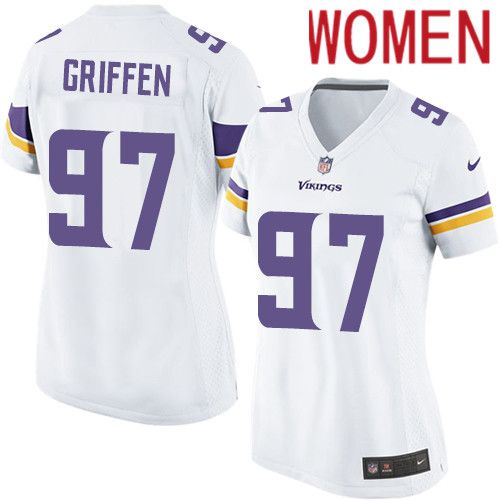 Women Minnesota Vikings #97 Everson Griffen Nike White Player Game NFL Jersey->women nfl jersey->Women Jersey